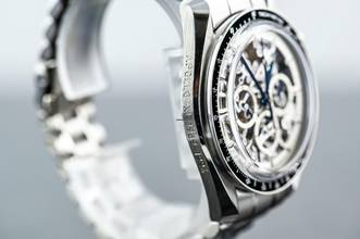 Thumbnail von Omega Speedmaster limited Apollo XI 1969 to 94 | Platinum | skeletonized | Full Set