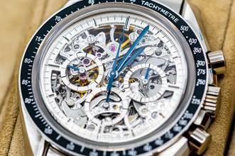 Thumbnail von Omega Speedmaster limited Apollo XI 1969 to 94 | Platinum | skeletonized | Full Set