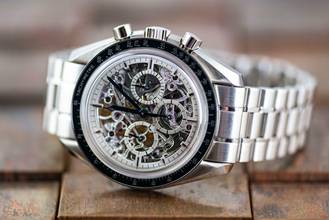 Thumbnail von Omega Speedmaster limited Apollo XI 1969 to 94 | Platinum | skeletonized | Full Set