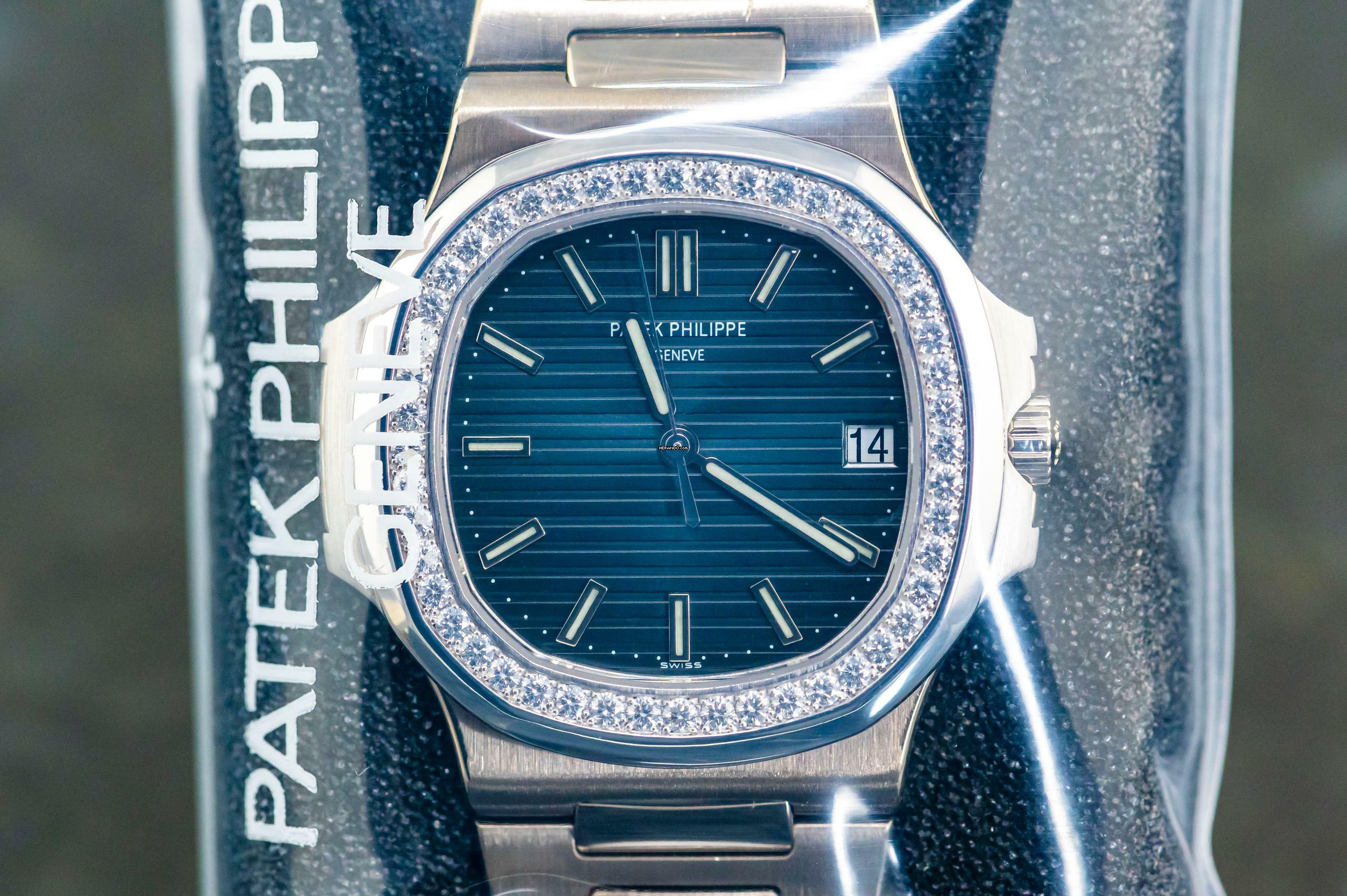Thumbnail von Patek Philippe Nautilus Jumbo | 5713/1G | Whitegold | Diamond Bezel | sealed