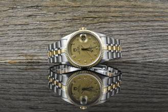 Thumbnail von Tudor Prince Date Day 76213 Gold Linen Diamond Dial Automatik