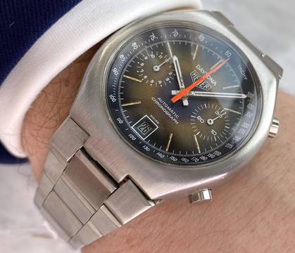  Heuer Serviced (620e) Daytona Vintage ref 110203 Chronograph 39mm Tropical Dial 110203 