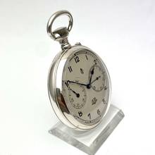 Thumbnail von GUB Glashütte Taschenuhr B-Uhr Marine-Beobachtungsuhr 900/000 Silber
