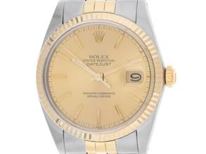 Thumbnail von Rolex Datejust 36 open 6/9 Ref.16013 1982 Full LC 100 Set sehr gut Vintage