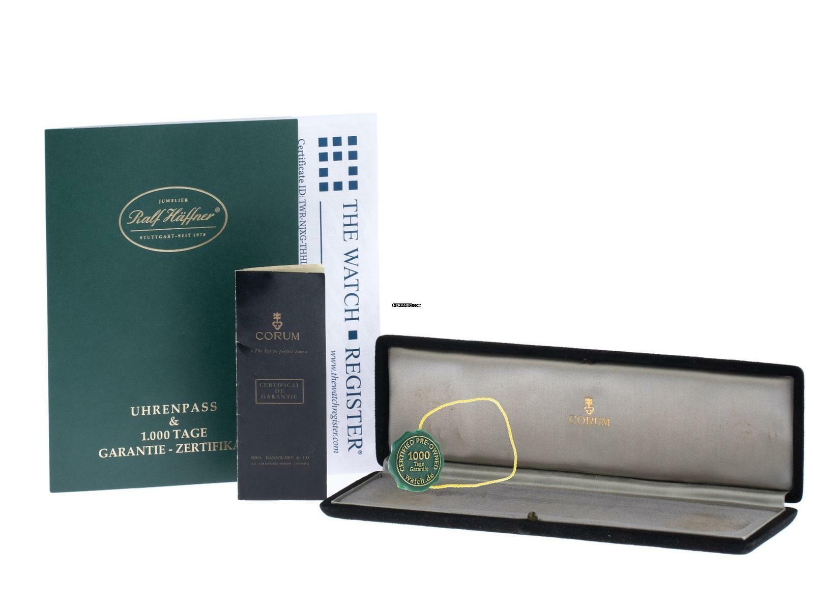  Corum Classic Ultra Thin Vintage 18kt Ref.5329-1 1963 Full Set sehr gut Vintage 