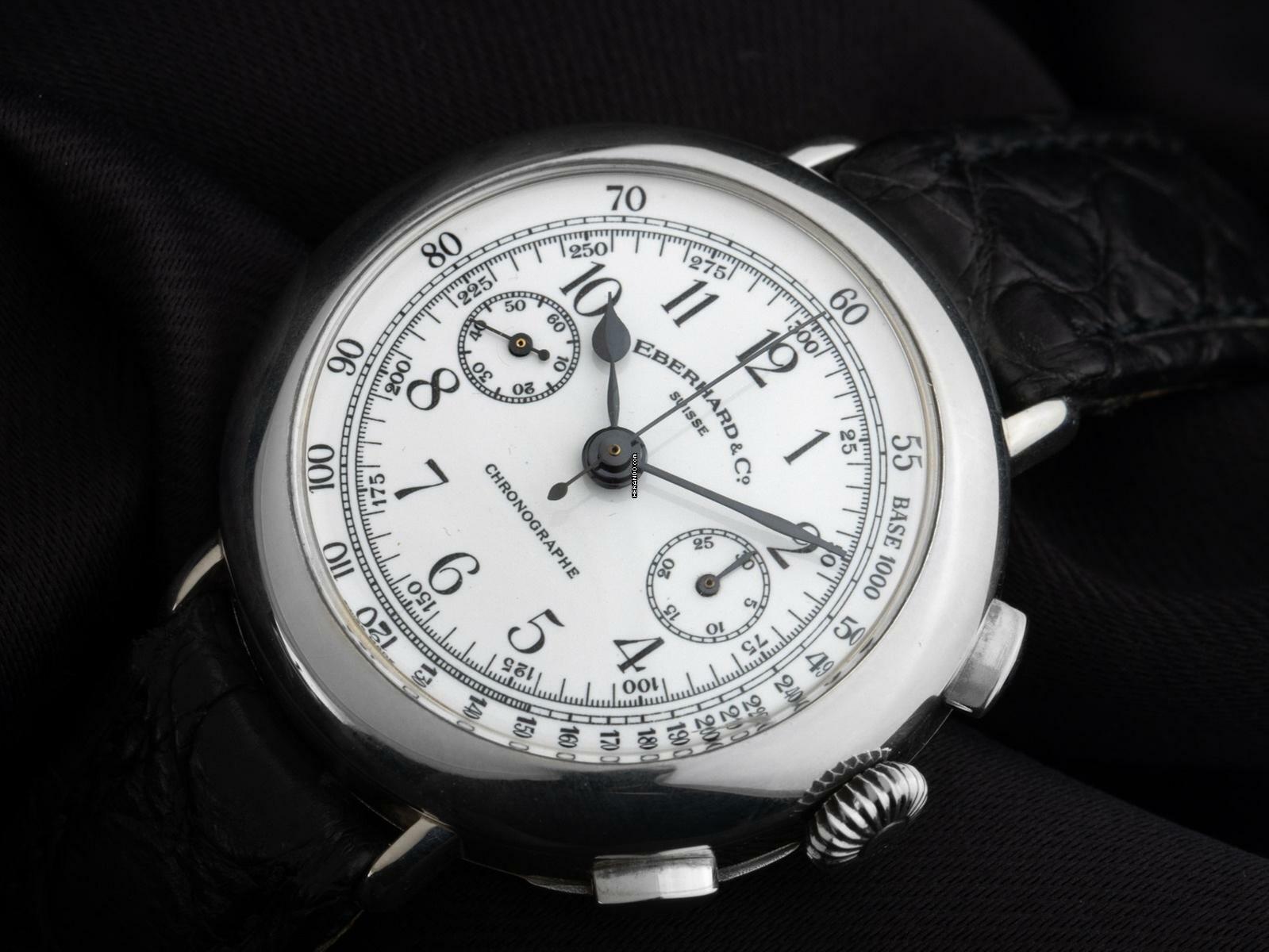 Thumbnail von Eberhard & Co. Eberhard-Chronographe 14 1985 Full Set sehr gut Vintage