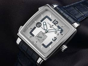 Thumbnail von Ulysse Nardin Quadrato Dual Time GMT Ref.243-92 2006 Full Set wie Neu Vintage