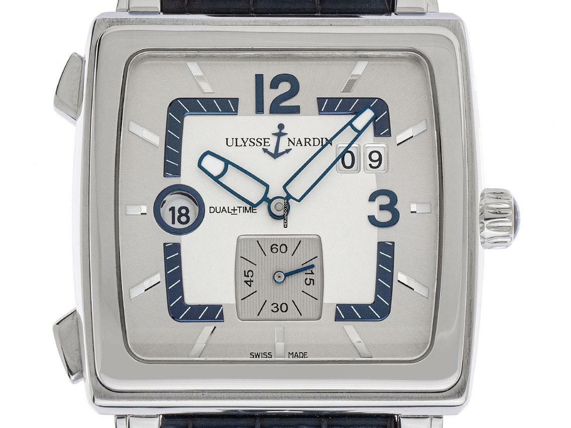 Thumbnail von Ulysse Nardin Quadrato Dual Time GMT Ref.243-92 2006 Full Set wie Neu Vintage