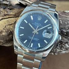 Thumbnail von Rolex Oyster Perpetual Date 34 Stahl - blaues Blatt - Ref. 115200
