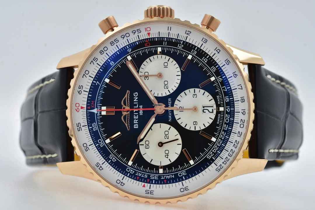  Breitling Navitimer 1 B01 43mm RB0138211B1P1 Deployant 18k Rose Gold 