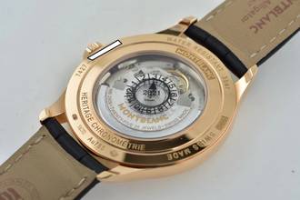 Thumbnail von Montblanc Heritage Chronométrie 18k Rose Gold Silver Dial 114869