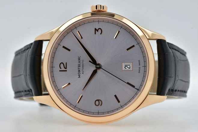  Montblanc Heritage Chronométrie 18k Rose Gold Silver Dial 114869 