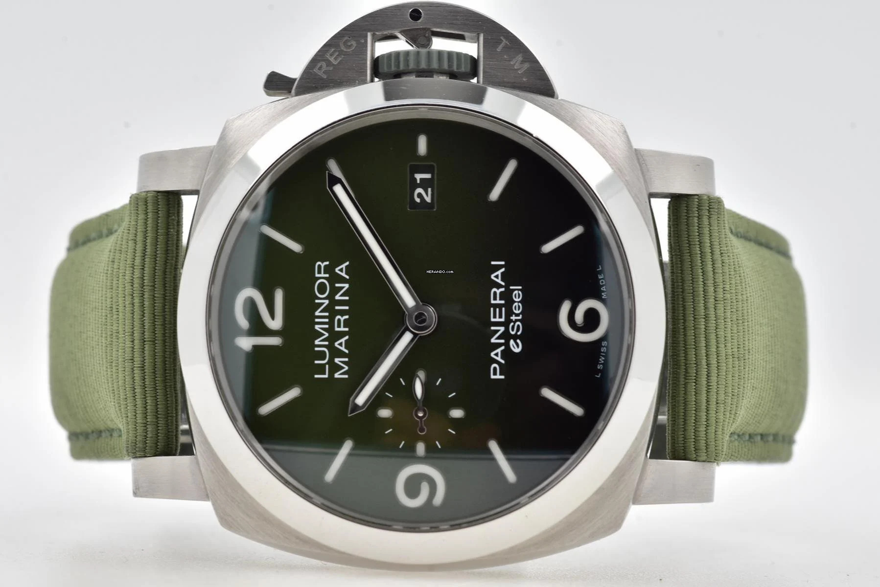 Panerai Luminor Marina eSteel Verde Smeraldo PAM 1356 Green Dial