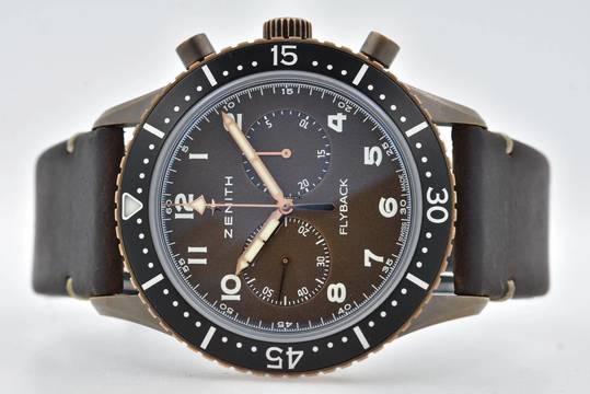  Zenith Cronometro Tipo Cp-2 Flyback 29.2240.405 Bronze Brown Dial 