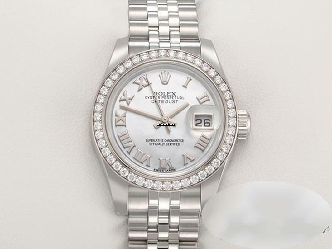 Rolex Lady-Datejust 26 179384 Stahl Weissgold 750 Perlmutt Diamanten Automatik Stainless Steel 18kt White Gold Jubilé-band Chronometer Oyster Mop