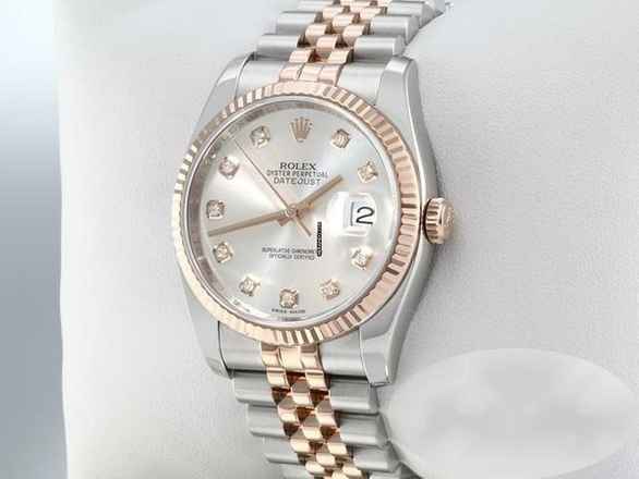  Rolex Datejust 36 36mm 116231 2011 Stahl Rosegold 750 Diamanten Automatik Stainless Steel 18kt Rose Gold Jubilé-band Chronometer Oyster 