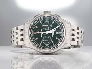 Thumbnail von Breitling for Bentley Premier B01 Chronograph 42 British Racing Green Edelstahl Ab0118 2019 Automatik Stahl Steel Green Dial