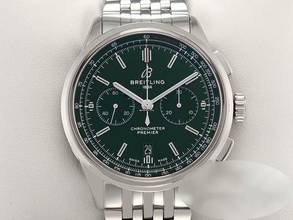 Thumbnail von Breitling for Bentley Premier B01 Chronograph 42 British Racing Green Edelstahl Ab0118 2019 Automatik Stahl Steel Green Dial