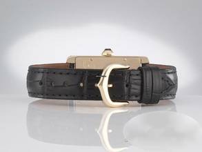 Thumbnail von Cartier Tank Américaine Lady Tank Americaine Gelbgold 750 Lederband Damen 18kt Yellow Gold