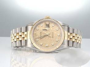 Thumbnail von Rolex Datejust 36 36mm 16233 2004 Stahl Gelbgold 750 Diamanten Automatik Stainless Steel 18kt Yellow Gold Jubilé-band Chronometer Oyster