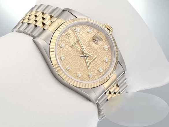  Rolex Datejust 36 36mm 16233 2004 Stahl Gelbgold 750 Diamanten Automatik Stainless Steel 18kt Yellow Gold Jubilé-band Chronometer Oyster 