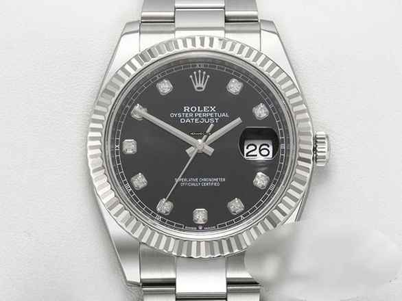  Rolex Datejust 41 126334 2023 Stahl Weißgold Diamanten Automatik Stahl Gold Stainless Steel 18kt White Gold Jubilé-band Chronomter Oyster Black Dial 