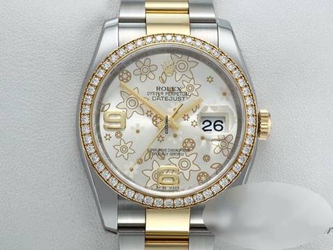  Rolex Datejust 36 36mm 116243 2010 Stahl Gelbgold 750 Diamanten Automatik Stainless Steel 18kt Yellow Gold Oyster-band Chronometer 