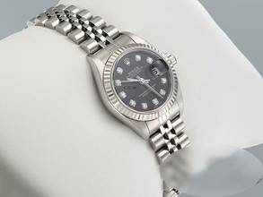 Thumbnail von Rolex Lady-Datejust Stahl Weissgold 750 Diamanten 2002 Automatik Stainless Steel 18kt White Gold Damen Jubilé-band Chronometer Oyster Black Dial