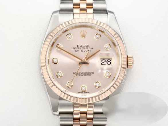  Rolex Datejust 36 36mm 116231 2012 Stahl Rosegold 750 Diamanten Automatik Stainless Steel 18kt Rose Gold Jubilé-band Chronometer Oyster 