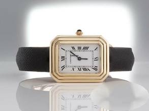 Thumbnail von Cartier Cristallor Paris 78095 Gelbgold 750 Stoffband Handaufzug Lady Damen 18kt Yellow Gold White Dial