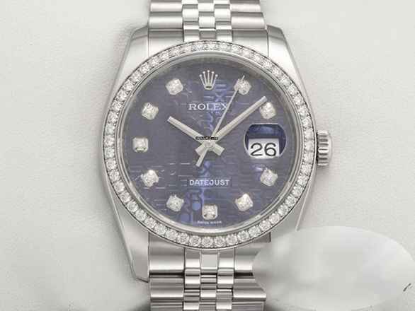  Rolex Datejust 36 36mm 116244 2014 Stahl Weissgold 750 Diamanten Automatik 