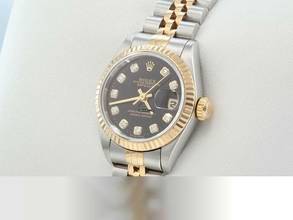 Thumbnail von Rolex Lady-Datejust Edelstahl Gelbgold 750 1996 Diamanten Automatik Stainless Steel 18kt Yellow Gold Jubilé-band Chronometer Oyster Black Dial