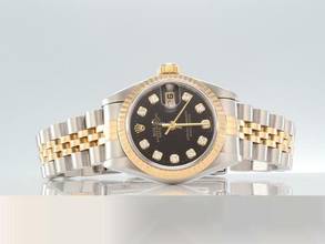 Thumbnail von Rolex Lady-Datejust Edelstahl Gelbgold 750 1996 Diamanten Automatik Stainless Steel 18kt Yellow Gold Jubilé-band Chronometer Oyster Black Dial