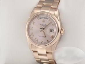 Thumbnail von Rolex Day-Date 36 36mm 118205 2000 Rosegold 750 Automatik Gold Damen Herren 18kt Rose Gold Oyster-band Chronometer