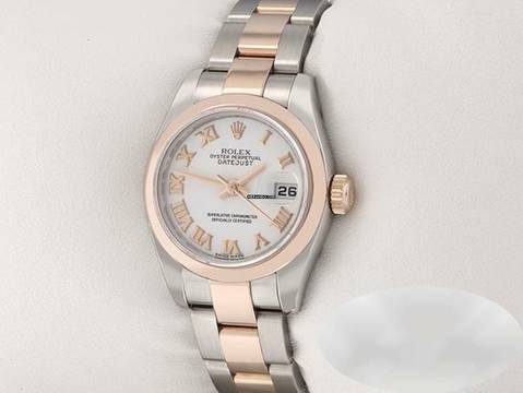  Rolex Lady-Datejust 26mm 179161 2010 Edelstahl Roségold 750 Automatik Stainless Steel 18kt Rose Gold Oyster-band Chronometer White Dial 