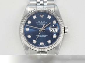 Thumbnail von Rolex Datejust 36 36mm 16234 2000 Stahl Weissgold 750 Diamanten Automatik Stainless Steel 18kt White Gold Jubilé-band Chronometer Oyster Blue Dial