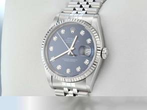 Thumbnail von Rolex Datejust 36 36mm 16234 2000 Stahl Weissgold 750 Diamanten Automatik Stainless Steel 18kt White Gold Jubilé-band Chronometer Oyster Blue Dial
