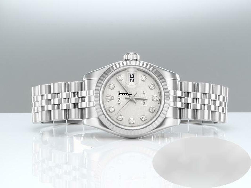 Thumbnail von Rolex Lady-Datejust Stahl Weissgold 750 179174 2010 Diamanten Automatik Gold