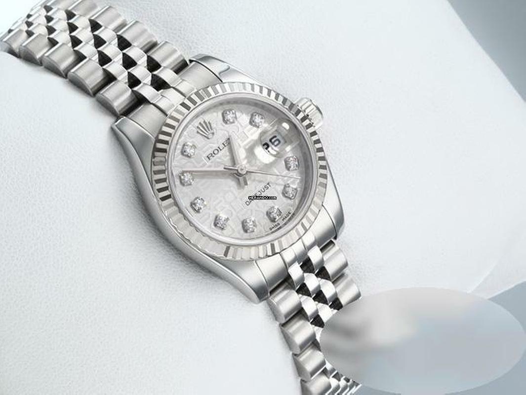 Thumbnail von Rolex Lady-Datejust Stahl Weissgold 750 179174 2010 Diamanten Automatik Gold