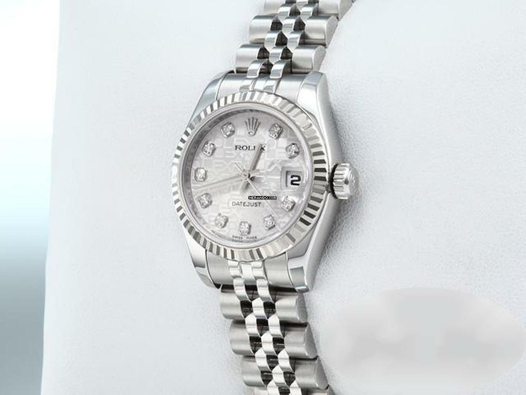 Thumbnail von Rolex Lady-Datejust Stahl Weissgold 750 179174 2010 Diamanten Automatik Gold