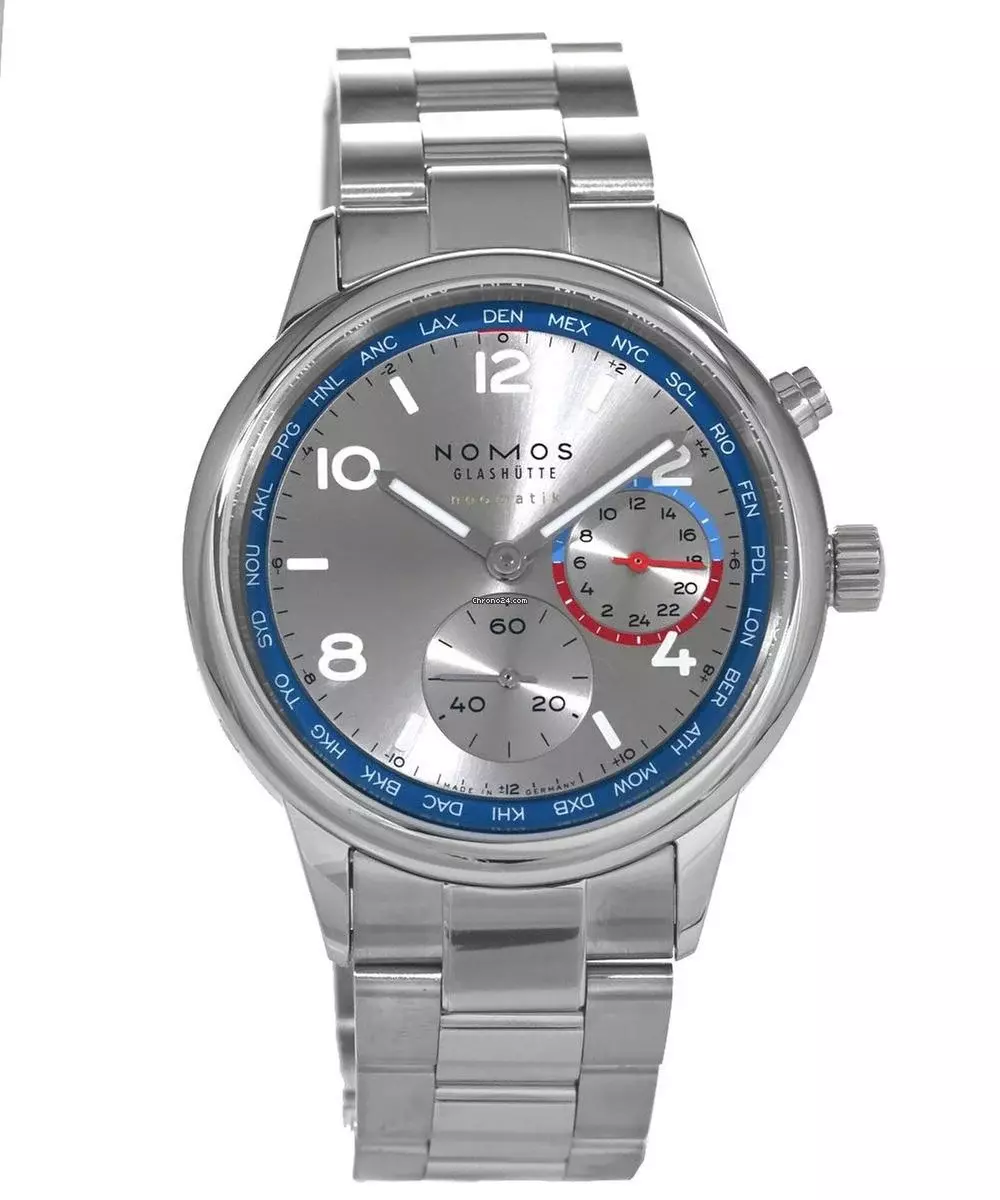  NOMOS Club Neomatik Sport Neomatik Weltzeit silber Ref. 791 