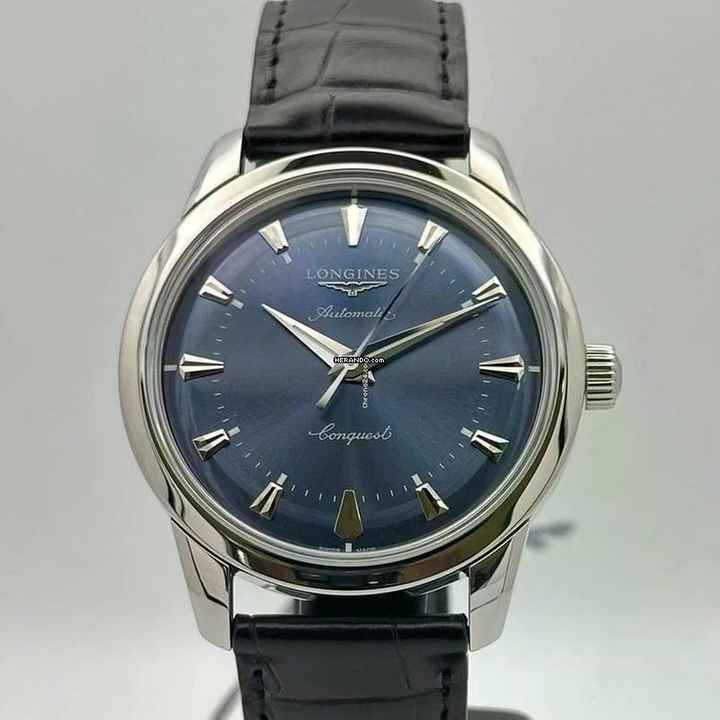  Longines Conquest Heritage Automatic Watch 38.00 mm Stainless Steel CONQUEST HERITAGE blue NEW FULL SET 