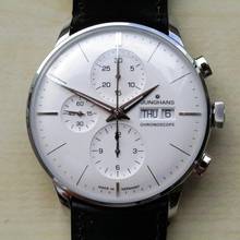 Thumbnail von Junghans Meister Chronoscope silber English Date NEW FULL SET