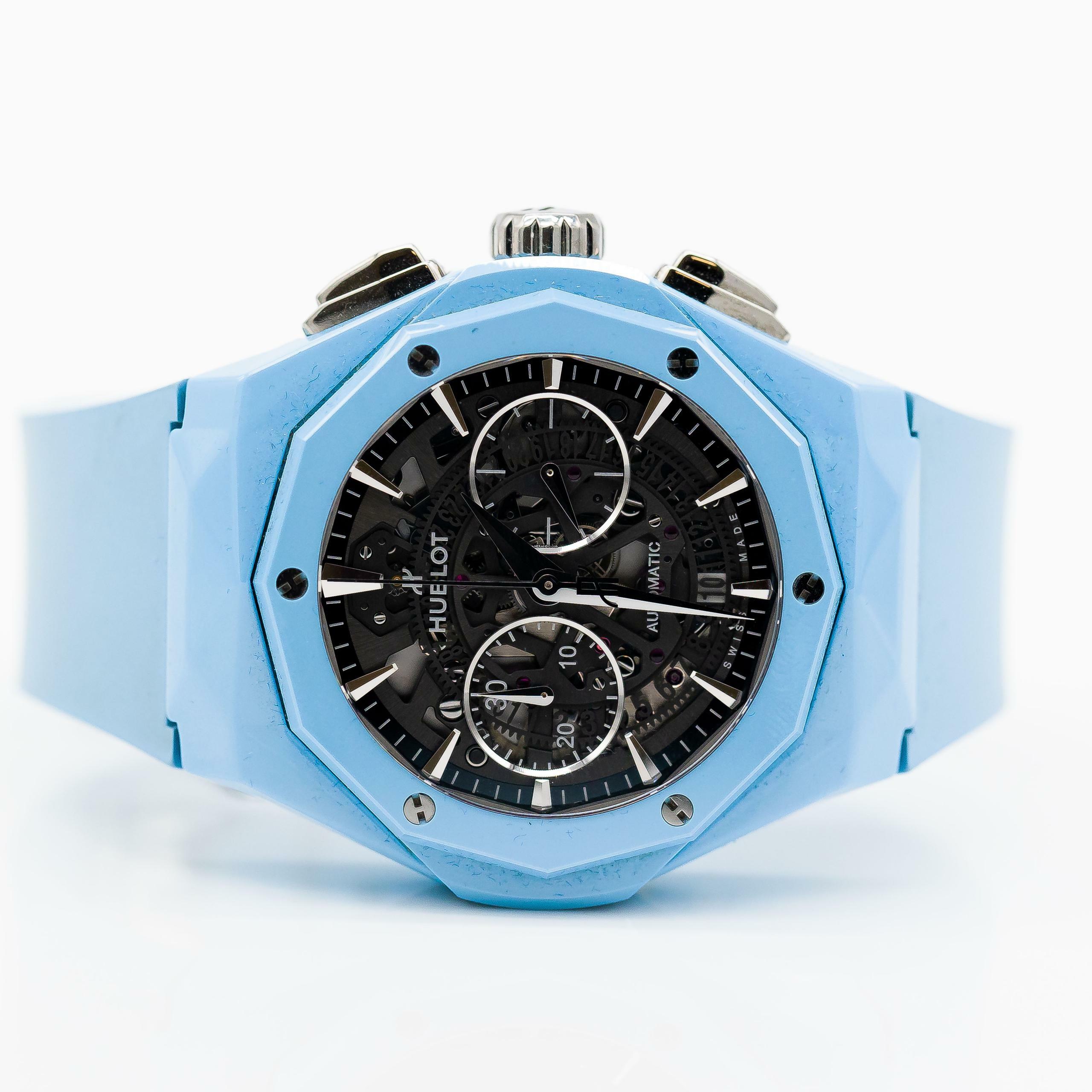 Thumbnail von Hublot Classic Fusion Aerofusion Chronograph Orlinski Sky Blue 45mm Full Set 2022