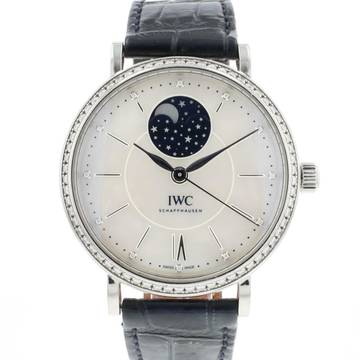  IWC Portofino Automatic Moonphase Factory Diamonds MoP Dial 
