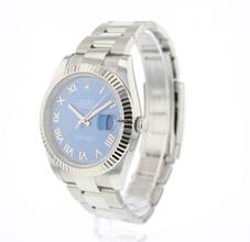 Thumbnail von Rolex Datejust 41 Fluted Oyster Azzuro Blue Roman Dial