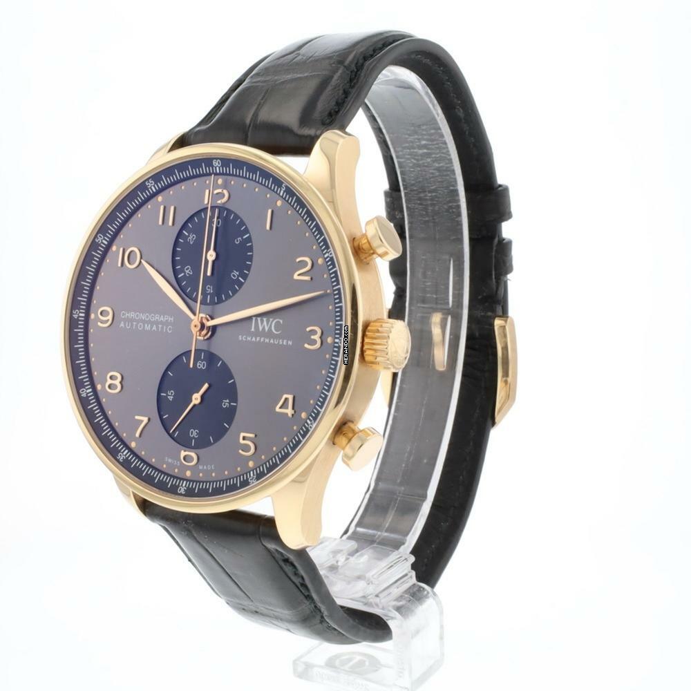  IWC Portugieser Chronograph Rose Gold Grey Dial 