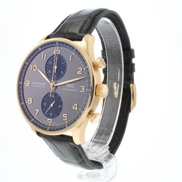  IWC Portugieser Chronograph Rose Gold Grey Dial 