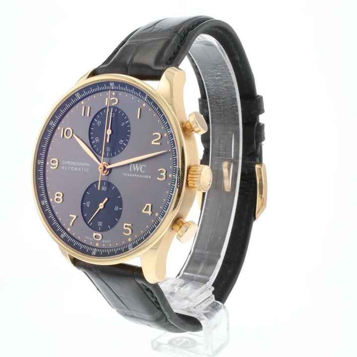  IWC Portugieser Chronograph Rose Gold Grey Dial 