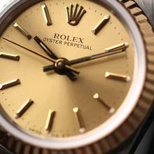 Thumbnail von Rolex Oyster Perpetual 26 Lady 26 Steel / Gold Champagne Dial